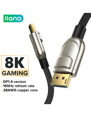 Llano DP Cable 8K Display Port DP1.4 60Hz High Speed for Laptop PC TV Gaming Monitor